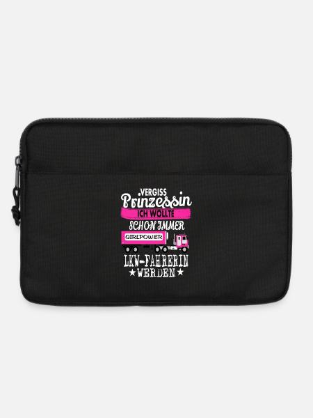 Prinzessin & LKW-Fahrerin - Laptoptasche 13" - Schwarz