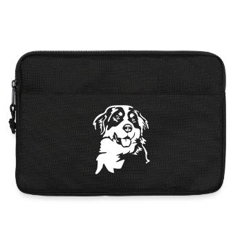 Tête de Bouvier Bernois "Black Edition" - Sacoche pour ordinateur portable 13 pouces - noir - Devant