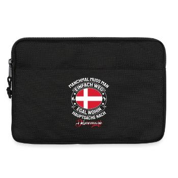Manchmal weg Hauptsache Dänemark Spruch - Laptoptasche 13" - Schwarz - Vorne