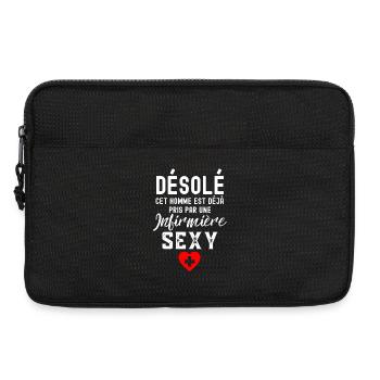 Cet homme est déjà pris par une infirmière sexy - Sacoche pour ordinateur portable 13 pouces - noir - Devant