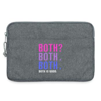 Beides ist guter Stolz - Laptoptasche 13" - Grau meliert - Vorne
