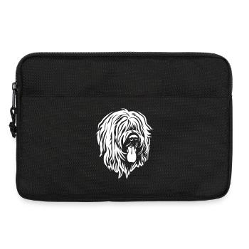 Briard head "Black Edition" - Laptop bag 13" - black - Front