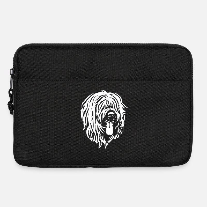 Briard Kopf "Black Edition" - Laptoptasche 13" - Schwarz