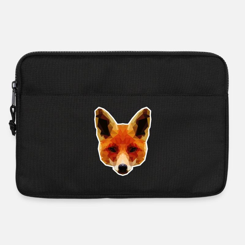 Oranger Polygonalfuchs - Laptoptasche 13" - Schwarz