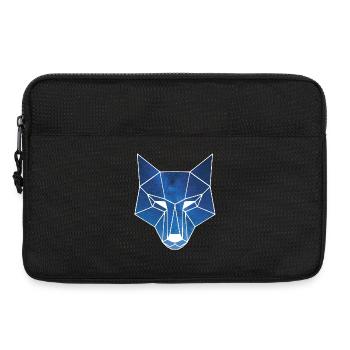 Weißer Wolf und Sternenhimmel - Laptoptasche 13" - Schwarz - Vorne