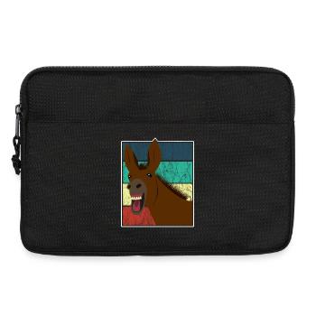 Mule Mule Donkey Horse Vintage Gift - Laptop bag 13" - black - Front