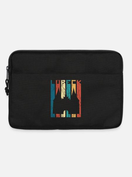 Lübeck Holstentor Retro Vintage Luebeck Geschenk - Laptoptasche 13" - Schwarz