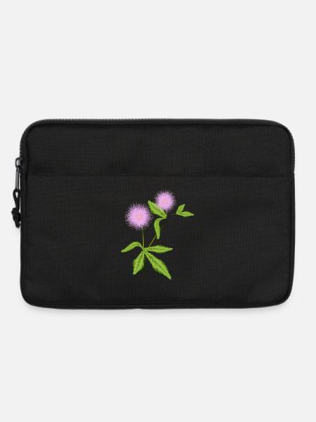 Mimosen Pflanze mit ihren empfindsamen Blätter - Laptoptasche 13" - Schwarz