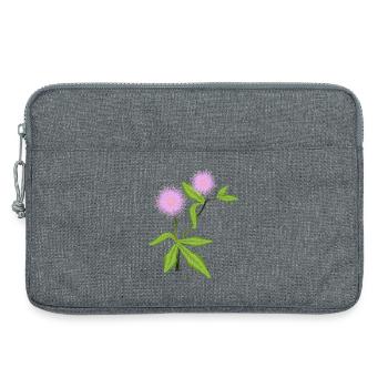 Mimosa plant with its sensitive leaves - Laptop bag 13" - heather grey - Front