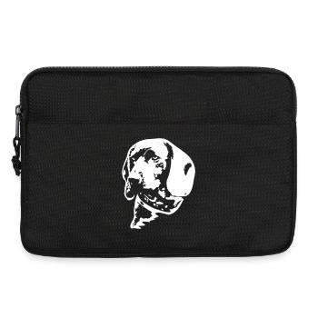 Bavarian Mountain Sweat Dog Head "Black Edition" - Laptop bag 13" - black - Front
