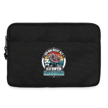 66. Geburtstag Kassette Retro Vintage - Laptoptasche 13" - Schwarz - Vorne