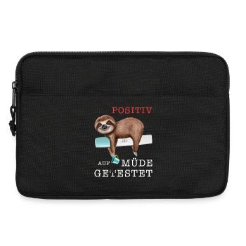 Faultier mit Test Positiv auf müde getestet - Laptoptasche 13" - Schwarz - Vorne