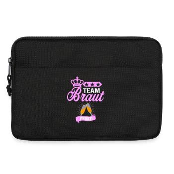 Team Braut JGA Shirt Junggesellinnenabschied Idee - Laptoptasche 13" - Schwarz - Vorne