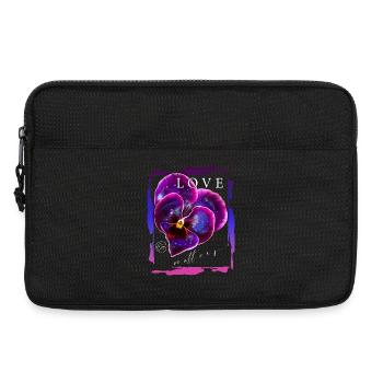 Love matters Blume Valentinstag Romantiker Spruch - Laptoptasche 13" - Schwarz - Vorne