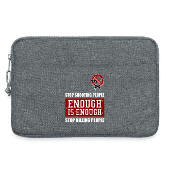 GENUG IST GENUG | ANTI-GUNS-| VERBOT ALLER WAFFEN - Laptoptasche 13" - Grau meliert - Vorne