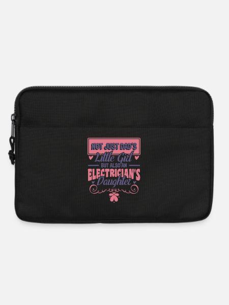Elektriker Mädchen - Laptoptasche 13" - Schwarz