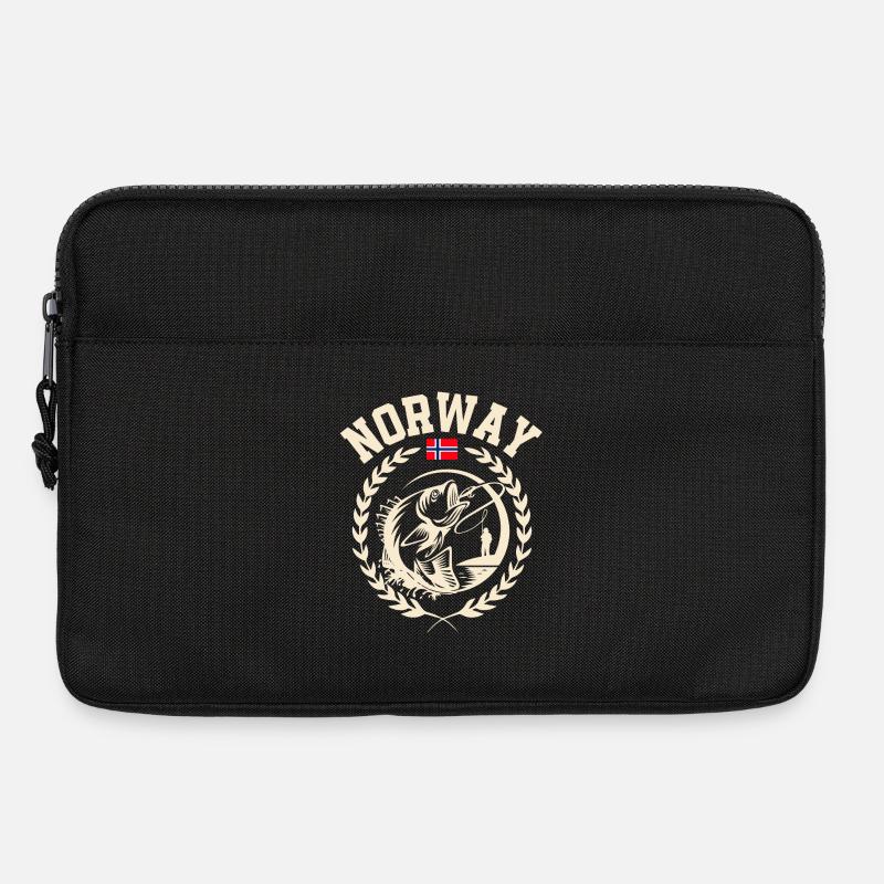Norwegen Angeln - Laptoptasche 13" - Schwarz