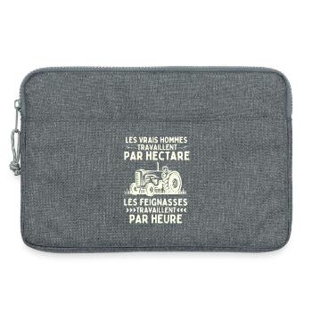HUMOUR AGRICULTURE - Sacoche pour ordinateur portable 13 pouces - gris chiné - Devant