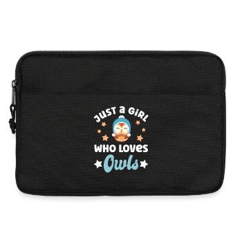 Eule Eulen - Laptoptasche 13" - Schwarz - Vorne
