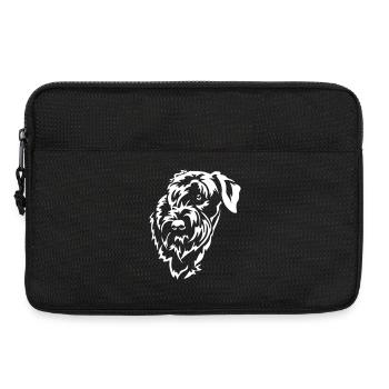 Schnauzer head "Black Edition" - Laptop bag 13" - black - Front