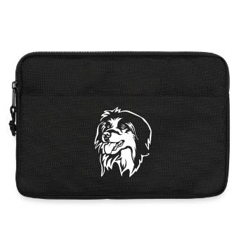 Berger des Pyrénées Kopf "Black Edition" - Laptop bag 13" - black - Front