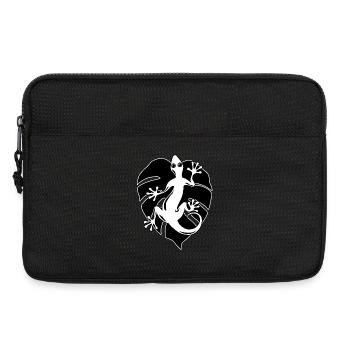 Salamander und Blatt - Laptoptasche 13" - Schwarz - Vorne
