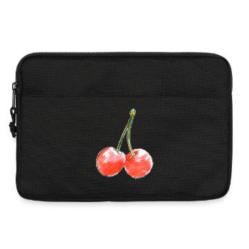 Sketch des Deux Cerises Sucrées - Sacoche pour ordinateur portable 13 pouces - noir - Devant