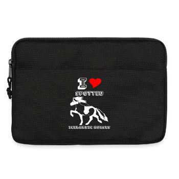 Edles Islandpferd Schecke Damen Mädchen - Laptoptasche 13" - Schwarz - Vorne