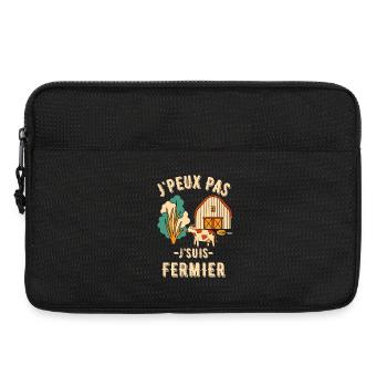Je suis fermier - Sacoche pour ordinateur portable 13 pouces - noir - Devant