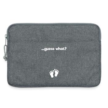 Déclaration de grossesse Parents Baby Feet Baby Bump - Sacoche pour ordinateur portable 13 pouces - gris chiné - Devant