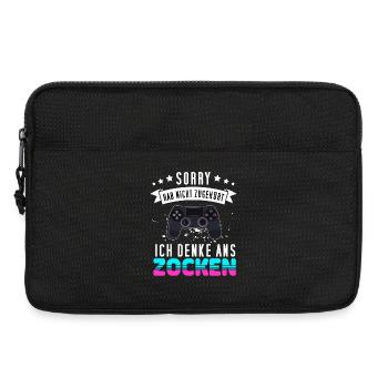 Gamer Design mit Controller - Funny Gaming Gamepad - Laptoptasche 13" - Schwarz - Vorne