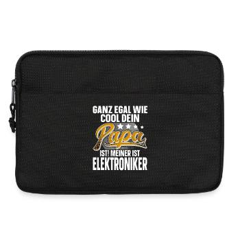 Elektroniker Papa Vater Vatertag Cooler Papa - Laptoptasche 13" - Schwarz - Vorne