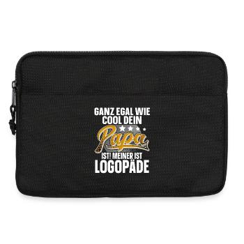 Logopäde Papa Vater Vatertag Cooler Papa - Laptoptasche 13" - Schwarz - Vorne