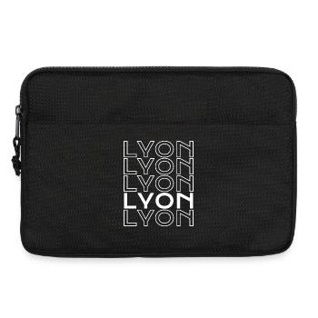 Lyon Typo Grid - Laptoptasche 13" - Schwarz - Vorne