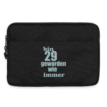 bin 29 geworden - Laptoptasche 13" - Schwarz - Vorne