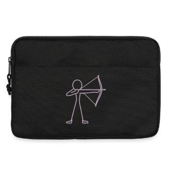 Strichmännchen Bogen Bogenschießen Bogenschütze - Laptoptasche 13" - Schwarz - Vorne