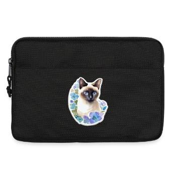 Siamese cat - Laptop bag 13" - black - Front