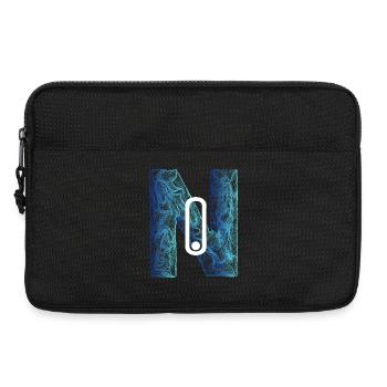 No N buchstabe Name Nein linie fine on Geo gelände - Laptoptasche 13" - Schwarz - Vorne