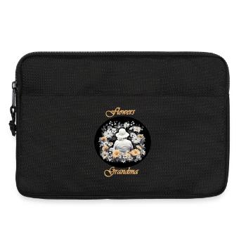 Flowers Grandma farbig - Laptoptasche 13" - Schwarz - Vorne