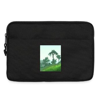 Palm trees on canvas - Laptop bag 13" - black - Front
