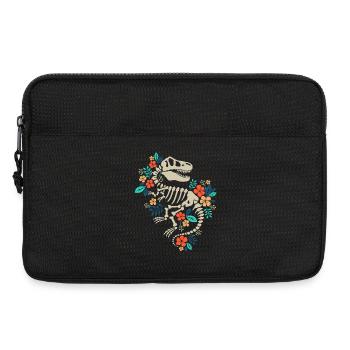 Blumen-Dinosaurier-Fossil - Laptoptasche 13" - Schwarz - Vorne