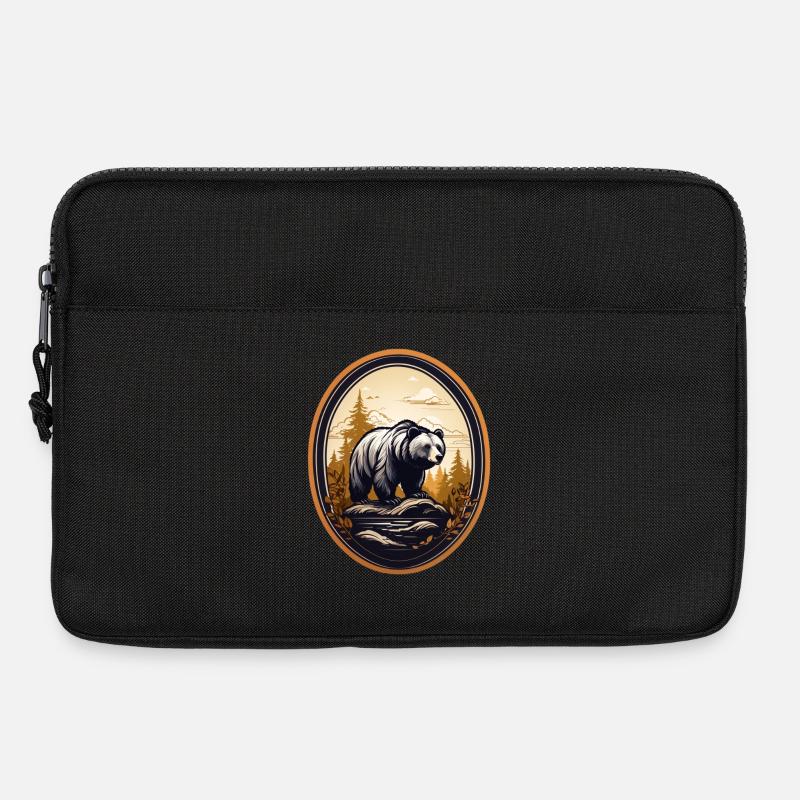 Braunbär - Laptoptasche 13" - Schwarz