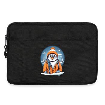 Cute Penguin - Laptop bag 13" - black - Front