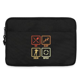 Eat Sleep Violin Repeat - Laptoptasche 13" - Schwarz - Vorne