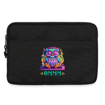 Eule der inneren Ruhe, das Meditative T-Shirt - Laptoptasche 13" - Schwarz - Vorne