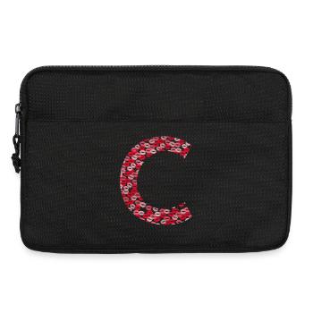 Lettre C - Kiss tshirt - Sacoche pour ordinateur portable 13 pouces - noir - Devant