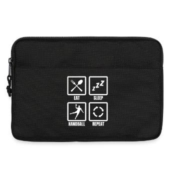 Eat Sleep Handball Répétition - Sacoche pour ordinateur portable 13 pouces - noir - Devant