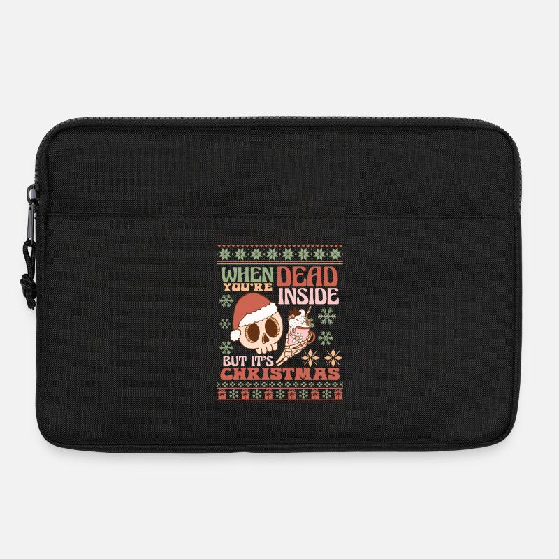 Hässlicher Weihnachtspullover - Laptoptasche 13" - Schwarz