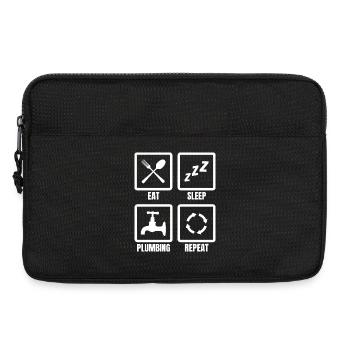 Manger dormir plomberie répéter - Sacoche pour ordinateur portable 13 pouces - noir - Devant