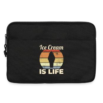 Eiscreme ist Leben - Laptop bag 13" - black - Front